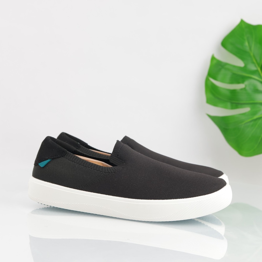 Vessi Womens Boardwalk Slip-On Sneaker Size 8 Waterproof Black Comfort Shoe Low